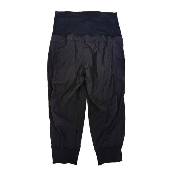 LULULEMON In Flux Crop Jogger 6 Black Luon Swift Capri Pant Active EUC B54 - Picture 2 of 5